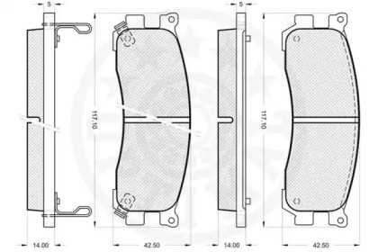 Комплект тормозных колодок (OPTIMAL: 12110)