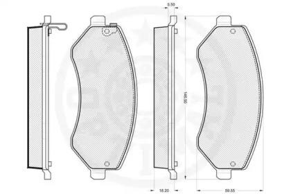 Комплект тормозных колодок (OPTIMAL: 12120)