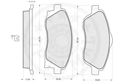 Комплект тормозных колодок (OPTIMAL: 12126)