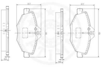 Комплект тормозных колодок (OPTIMAL: 12127)