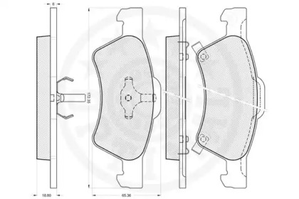 Комплект тормозных колодок (OPTIMAL: 12137)
