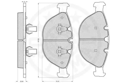 Комплект тормозных колодок (OPTIMAL: 12140)