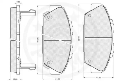 Комплект тормозных колодок (OPTIMAL: 12145)