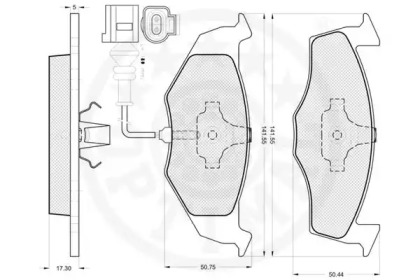 Комплект тормозных колодок (OPTIMAL: 12172)