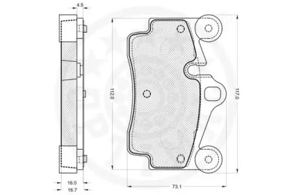 Комплект тормозных колодок (OPTIMAL: 12186)