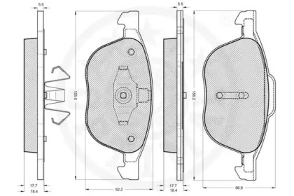 Комплект тормозных колодок (OPTIMAL: 12192)