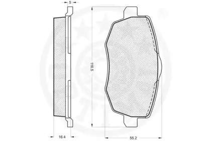 Комплект тормозных колодок (OPTIMAL: 12195)