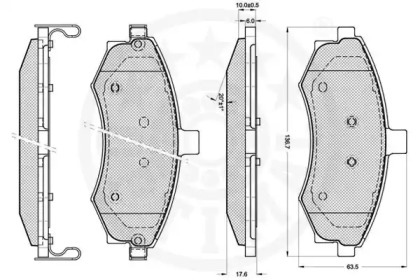 Комплект тормозных колодок (OPTIMAL: 12219)