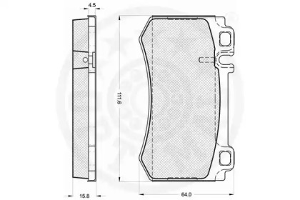 Комплект тормозных колодок (OPTIMAL: 12247)