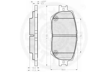Комплект тормозных колодок (OPTIMAL: 12253)
