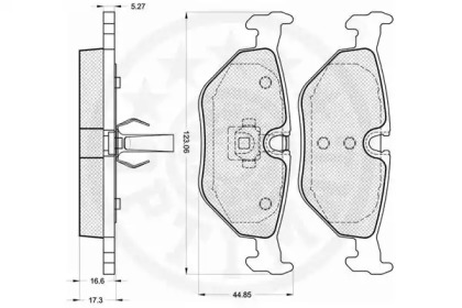 Комплект тормозных колодок (OPTIMAL: 12259)