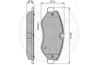 Комплект тормозных колодок (OPTIMAL: 12301)