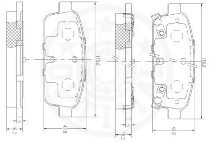 Комплект тормозных колодок (OPTIMAL: 12398)
