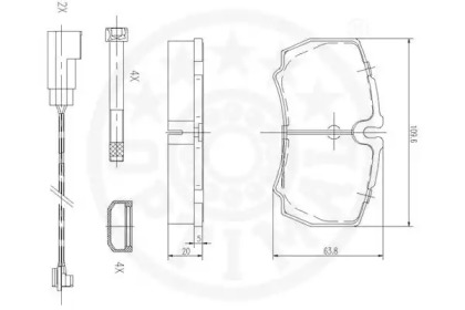Комплект тормозных колодок (OPTIMAL: 12418)