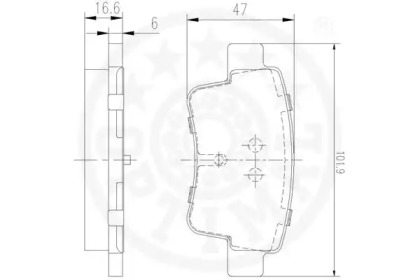 Комплект тормозных колодок (OPTIMAL: 12431)