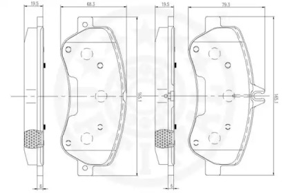 Комплект тормозных колодок (OPTIMAL: 12473)