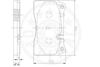 Комплект тормозных колодок (OPTIMAL: 12478)