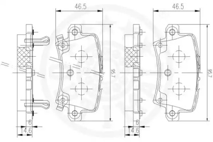 Комплект тормозных колодок (OPTIMAL: 12490)