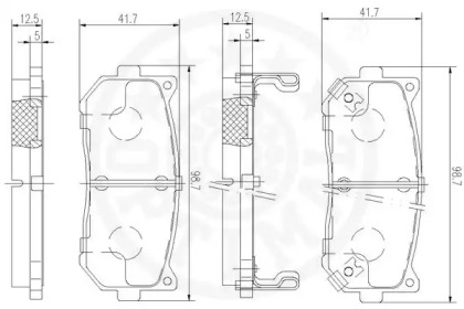 Комплект тормозных колодок (OPTIMAL: 12494)