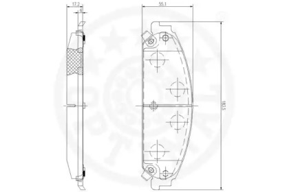 Комплект тормозных колодок (OPTIMAL: 12578)