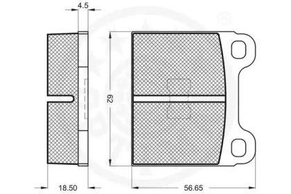 Комплект тормозных колодок (OPTIMAL: 2375)