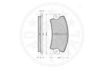 Комплект тормозных колодок (OPTIMAL: 3500/12)