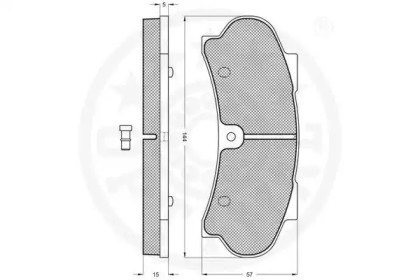 Комплект тормозных колодок (OPTIMAL: 3501)