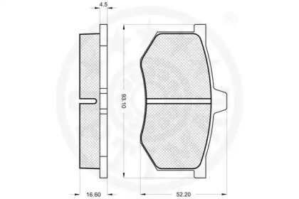 Комплект тормозных колодок (OPTIMAL: 5305)