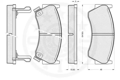 Комплект тормозных колодок (OPTIMAL: 59252)