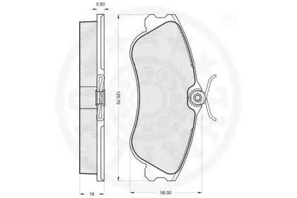 Комплект тормозных колодок (OPTIMAL: 63400)