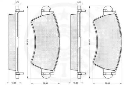 Комплект тормозных колодок (OPTIMAL: 72610)