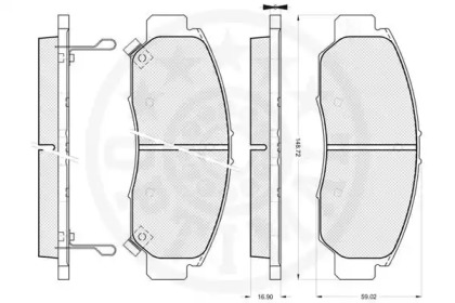 Комплект тормозных колодок (OPTIMAL: 74712)