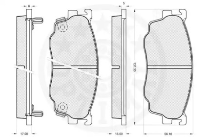 Комплект тормозных колодок (OPTIMAL: 80012)