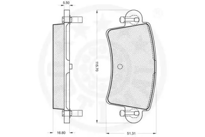 Комплект тормозных колодок (OPTIMAL: 83300)