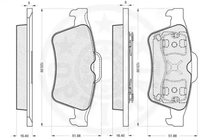 Комплект тормозных колодок (OPTIMAL: 84200)