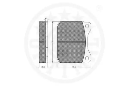 Комплект тормозных колодок (OPTIMAL: 9143/18,5)