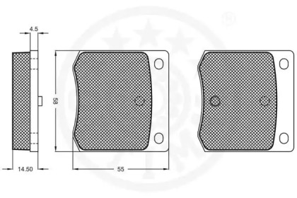 Комплект тормозных колодок (OPTIMAL: 9236)