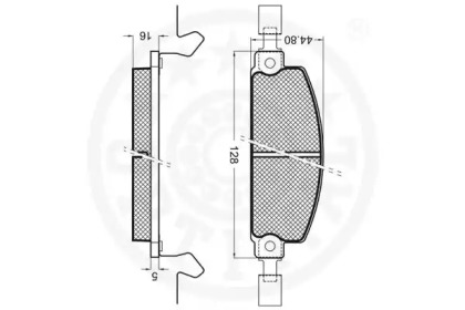 Комплект тормозных колодок (OPTIMAL: 9261)