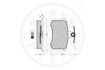 Комплект тормозных колодок (OPTIMAL: 9272/15,5)