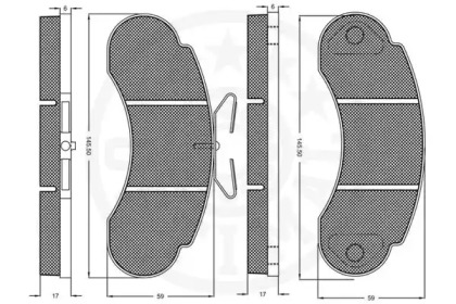 Комплект тормозных колодок (OPTIMAL: 9291)
