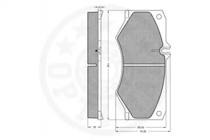 Комплект тормозных колодок (OPTIMAL: 9318)