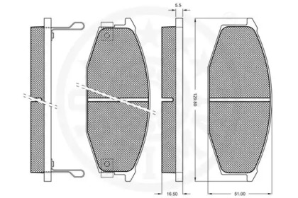 Комплект тормозных колодок (OPTIMAL: 9327)