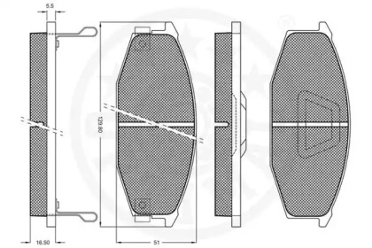 Комплект тормозных колодок (OPTIMAL: 9347)