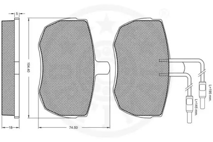 Комплект тормозных колодок (OPTIMAL: 9353)