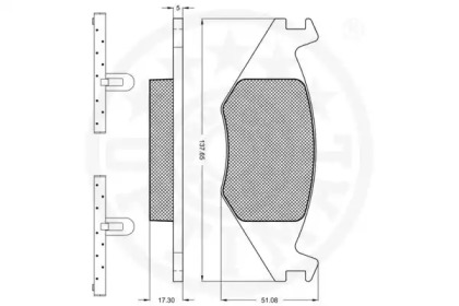 Комплект тормозных колодок (OPTIMAL: 9363)