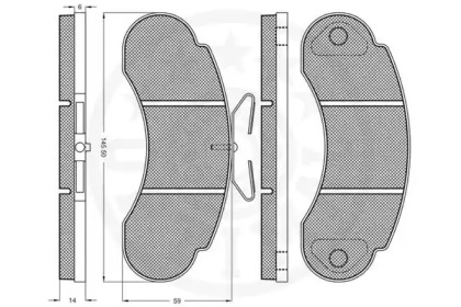 Комплект тормозных колодок (OPTIMAL: 9399)