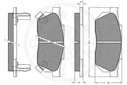 Комплект тормозных колодок (OPTIMAL: 9401)