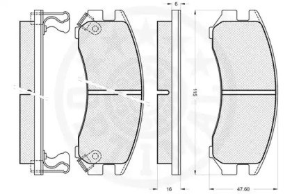Комплект тормозных колодок (OPTIMAL: 9445)