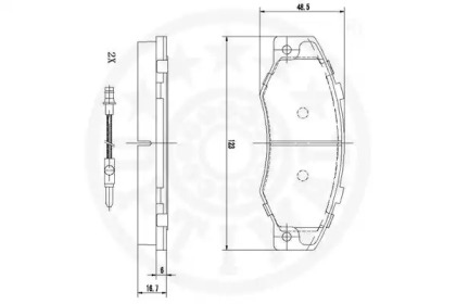Комплект тормозных колодок (OPTIMAL: 9446)