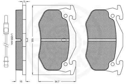 Комплект тормозных колодок (OPTIMAL: 9476)
